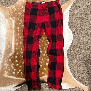 Old Navy Red and Black Plaid Joggers